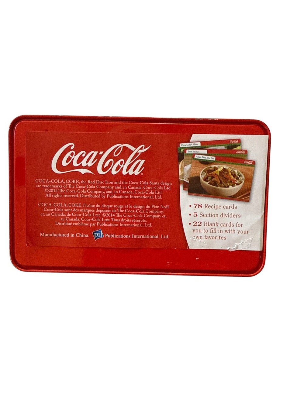 Coca-Cola Cooking With Coke Recipe Tin 78 Cards Holiday Santa Metal Box Set - Picture 3 of 8